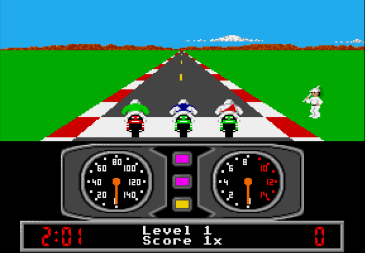Super Cycle - Atari ST game screenshot (1986) by Epyx